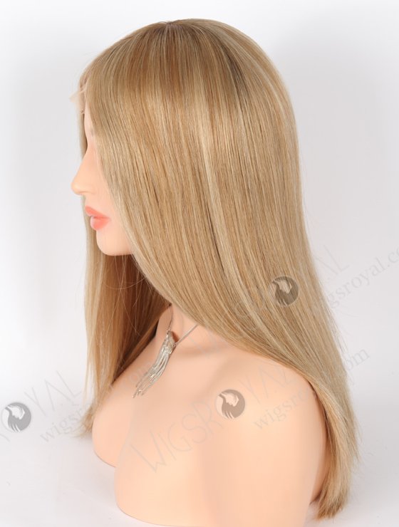 Custom Color 14'' European Virgin Hair Silk Top Full Lace With PU Wig WR-MOW-019-22345