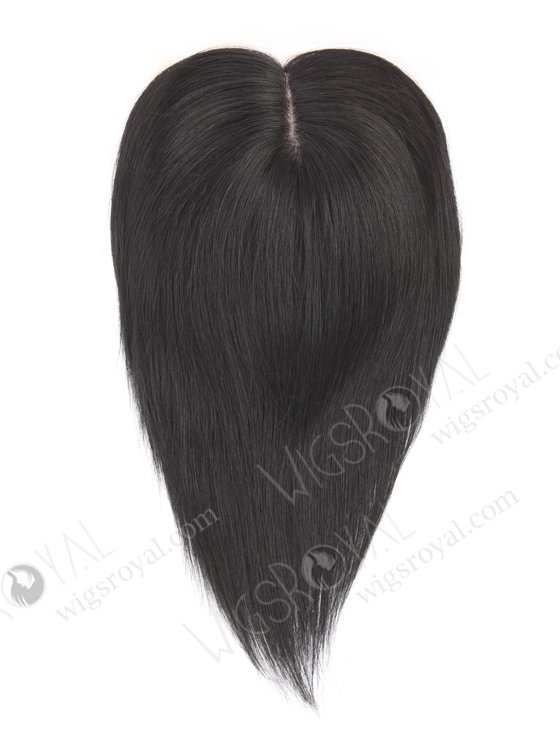 Black Color 8'' European Virgin Human Hair Silk Top Lace Toppers WR-TC-075-22363