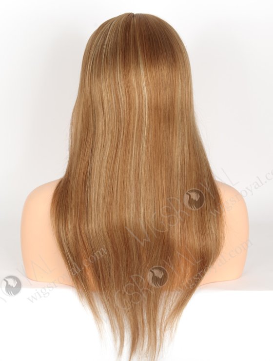 In Stock European Virgin Hair 18" Straight 8a# With 22# Highlights Color Monofilament Top Glueless Wig GLM-08008-22459