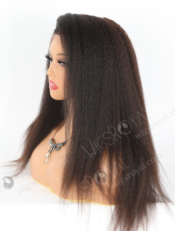 In Stock Chinese Virgin Hair 18" Italian Yaki Natural Color Lace Front Wig CLFW-001-22476