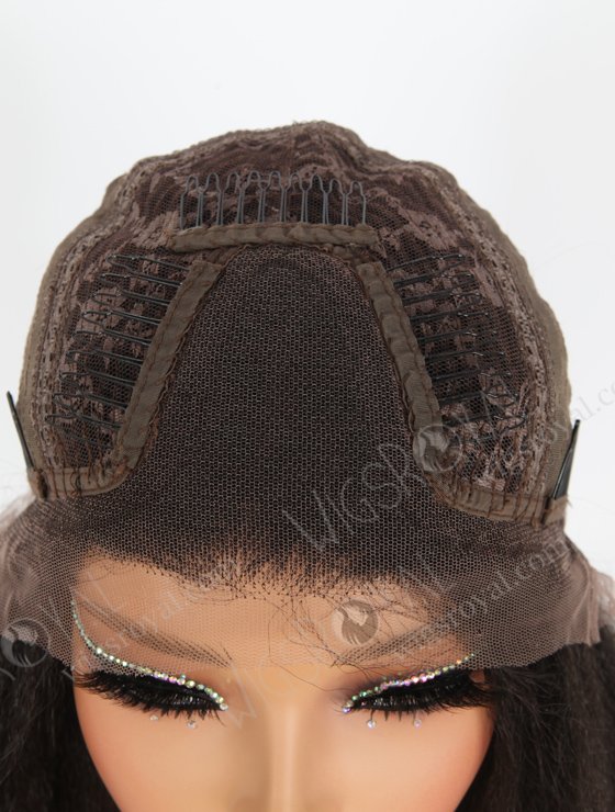 In Stock Chinese Virgin Hair 18" Italian Yaki Natural Color Lace Front Wig CLFW-001-22479