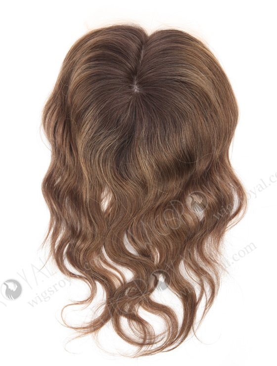 Highlight Color 12'' European Virgin Human Hair Silk Base Toppers WR-TC-079-22549