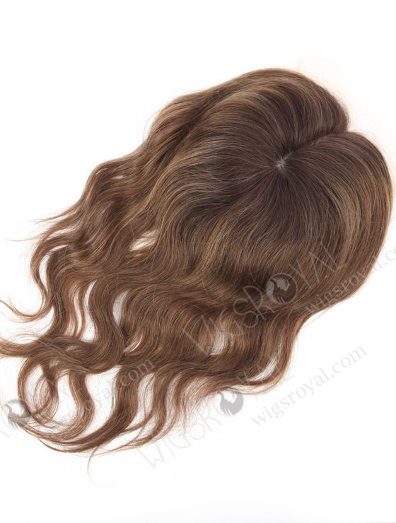 Highlight Color 12'' European Virgin Human Hair Silk Base Toppers WR-TC-079-22550