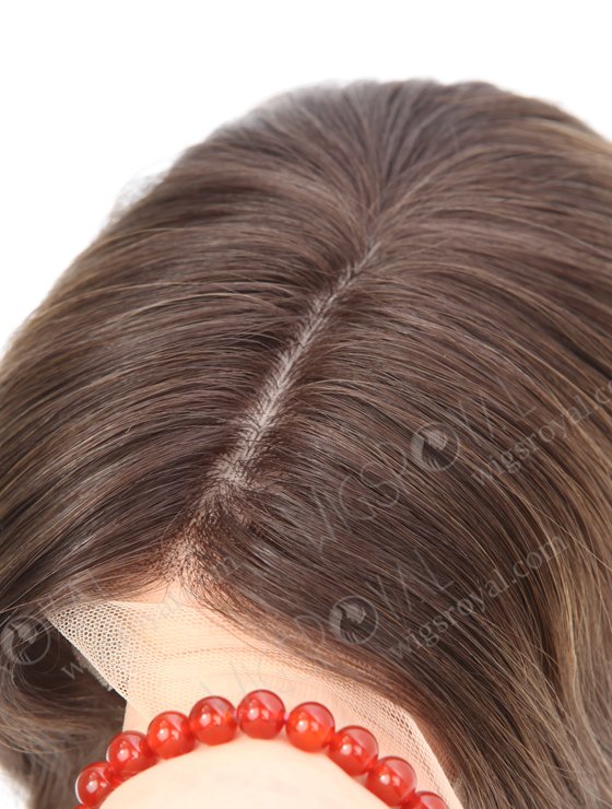 Highlight Color 12'' European Virgin Human Hair Silk Base Toppers WR-TC-079-22555