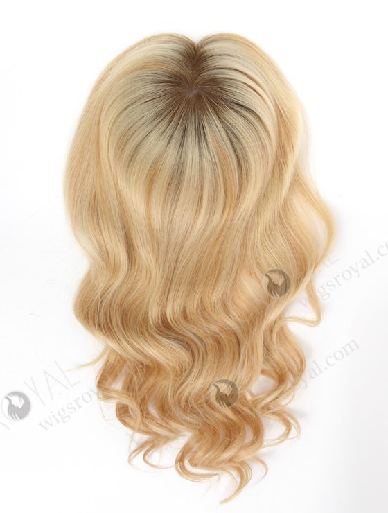 Highlight Color 18'' European Virgin Human Hair Silk Top Machine Wefts Toppers WR-TC-081-22571