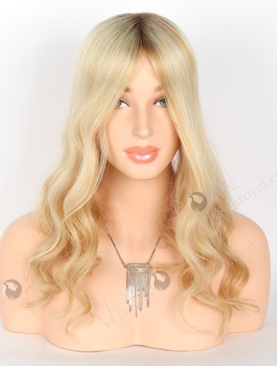 Highlight Color 18'' European Virgin Human Hair Silk Top Machine Wefts Toppers WR-TC-081-22578
