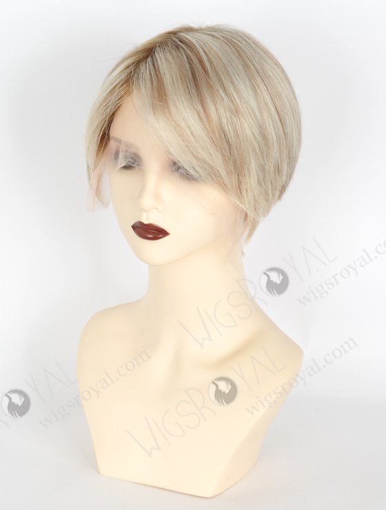 Short Style Highlight And T Color European Virgin Human Hair Lace Front Wig WR-CLF-038-22584