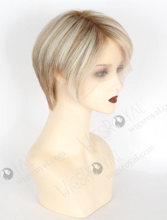 Short Style Highlight And T Color European Virgin Human Hair Lace Front Wig WR-CLF-038-22585
