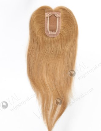 In Stock 2.75"*5.25" European Virgin Hair 16" Straight 18# Color Monofilament Hair Topper-125