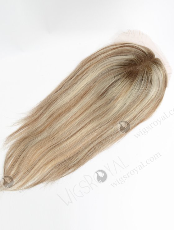 Highlight Color 14'' European Virgin Human Hair Swiss Lace Toppers WR-TC-083-22763