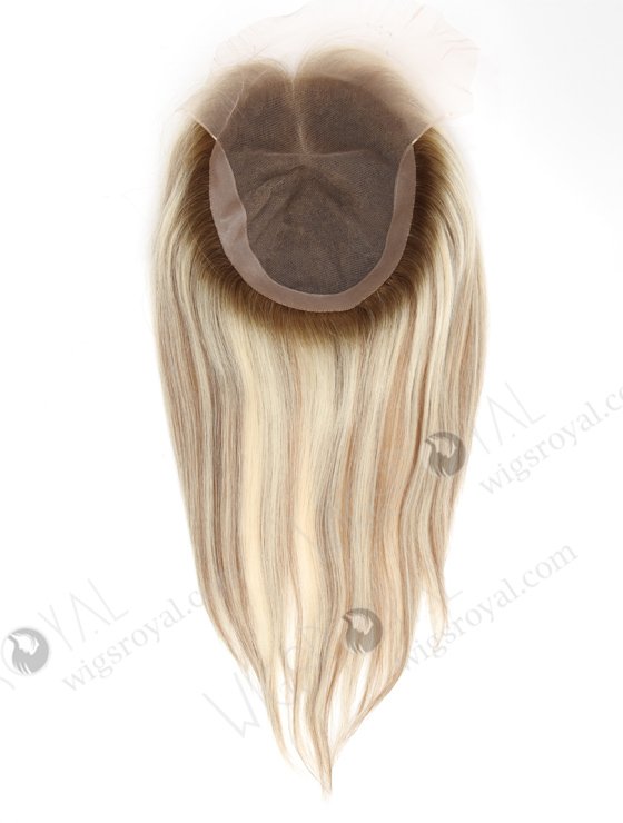 Highlight Color 14'' European Virgin Human Hair Swiss Lace Toppers WR-TC-083-22758