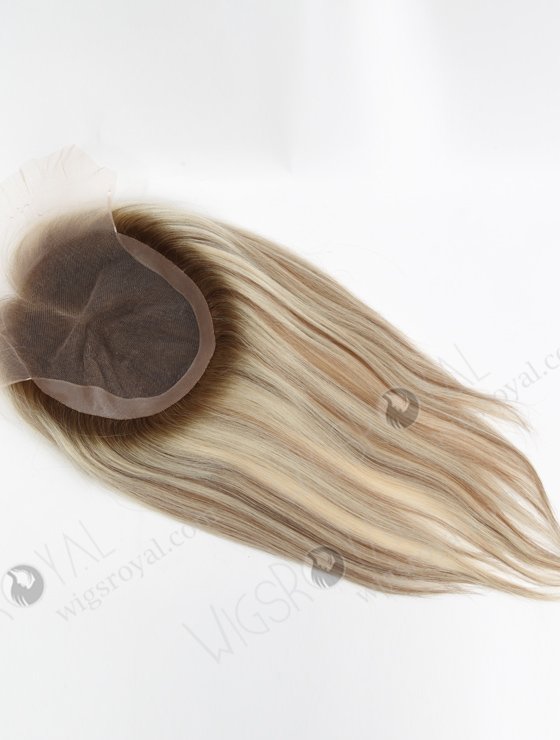 Highlight Color 14'' European Virgin Human Hair Swiss Lace Toppers WR-TC-083-22759