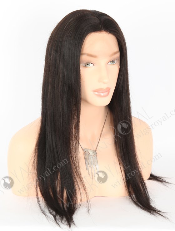 In Stock Indian Remy Hair 20" Light Yaki Natural Color Silk Top Full Lace Wig STW-073-22827