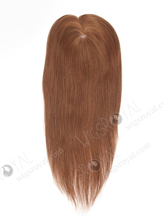In Stock 5.5"*6.5" European Virgin Hair 16" Straight #4/6 Blended Color Silk Top Hair Topper-132-22921