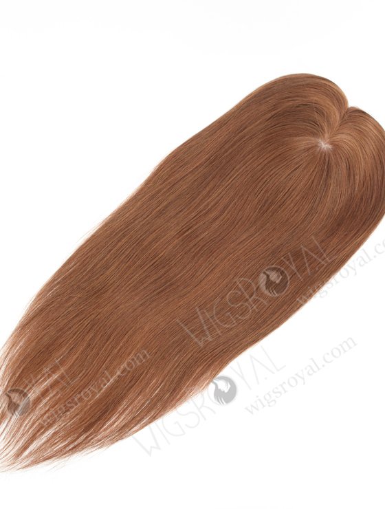 In Stock 5.5"*6.5" European Virgin Hair 16" Straight #4/6 Blended Color Silk Top Hair Topper-132-22922