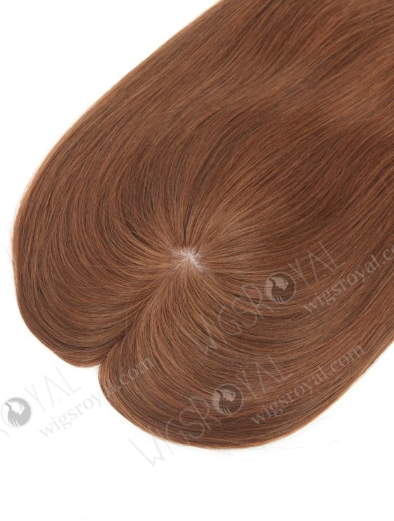 In Stock 5.5"*6.5" European Virgin Hair 16" Straight #4/6 Blended Color Silk Top Hair Topper-132-22923