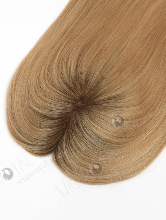 In Stock 5.5"*6.5" European Virgin Hair 12" All One Length Straight #8/25/60,Roots #9 Color Silk Top Hair Topper-150-22903