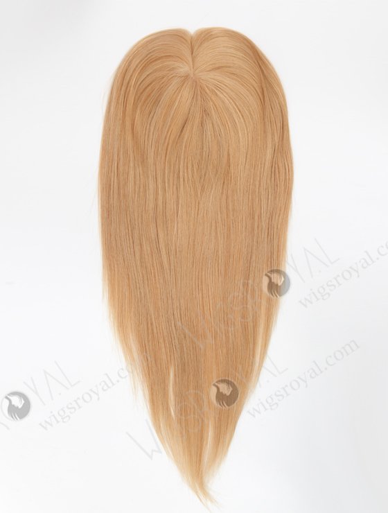 In Stock 5.5"*6.5" European Virgin Hair 16" Straight #22/12 Blended Color Silk Top Hair Topper-131-23102