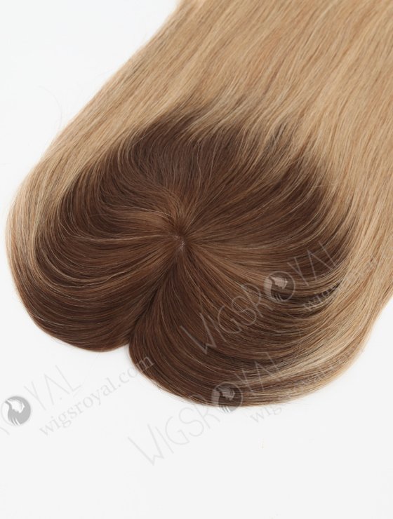 In Stock 5.5"*6.5" European Virgin Hair 16" Straight B116 Color Silk Top Hair Topper-129-23132