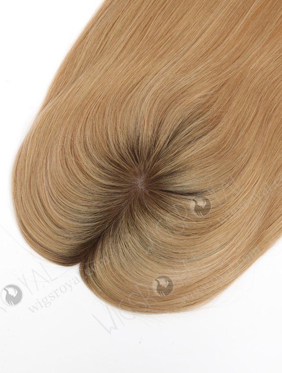 In Stock 5.5"*6.5" European Virgin Hair 16" All One Length Straight #8/25/60,Roots #9 Color Silk Top Hair Topper-151-23289
