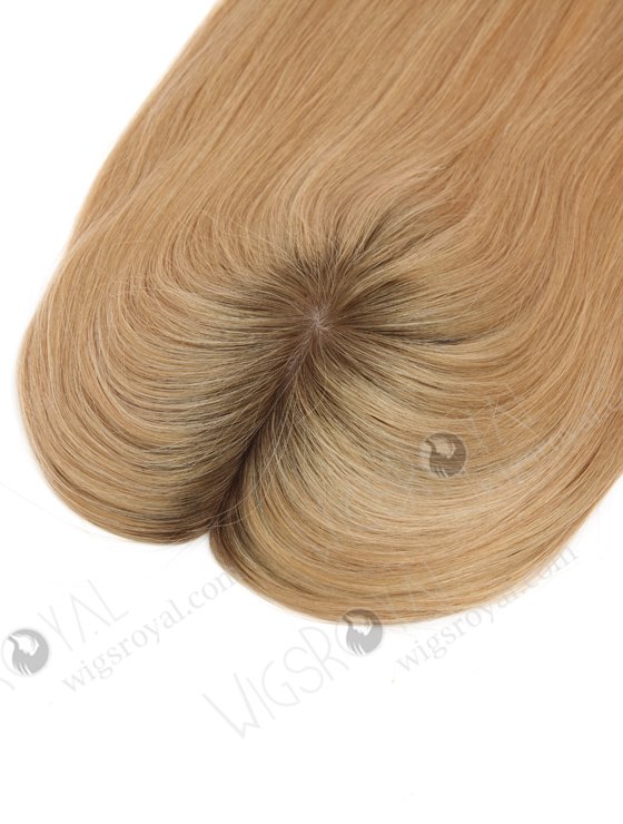 In Stock 5.5"*6.5" European Virgin Hair 16" All One Length Straight #8/25/60,Roots #9 Color Silk Top Hair Topper-151-23288