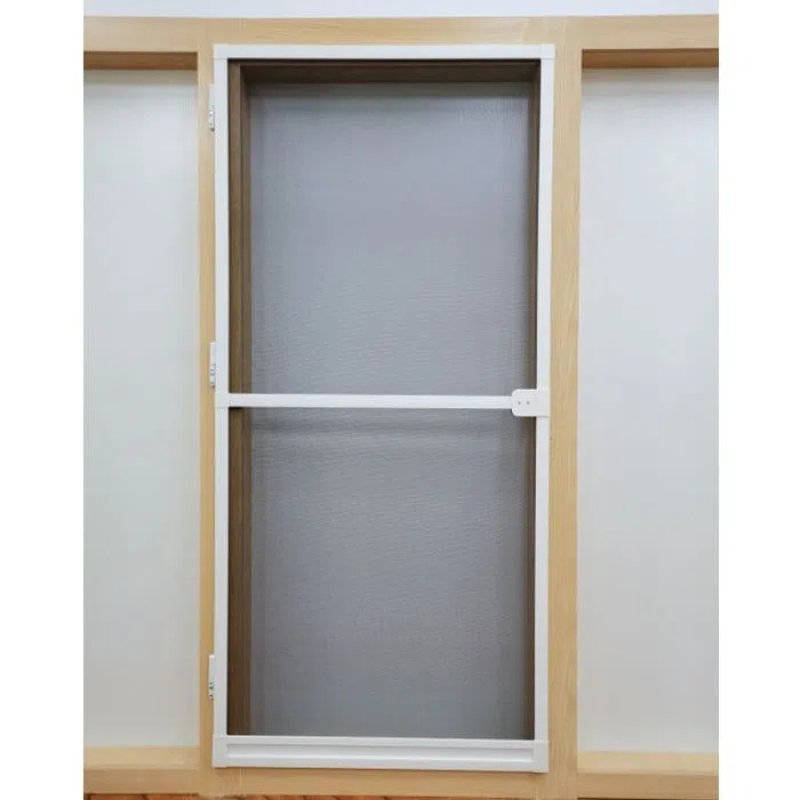 White Hinged Screen Door Max Size 120cmx240cm Size Cuttable