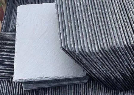 production line of natural black slate roofing tiles 